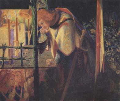 Dante Gabriel Rossetti Sir Galahad at the Ruined Chapel (mk28) Germany oil painting art